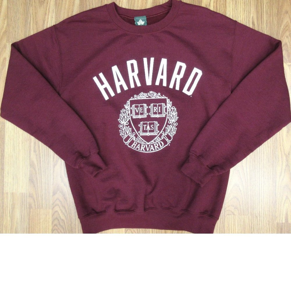 HARVARD CRIMSON IVY SPORT CREWNECK COTTON/POLY SWEATSHIRT TEAM COLORS SMALL, S